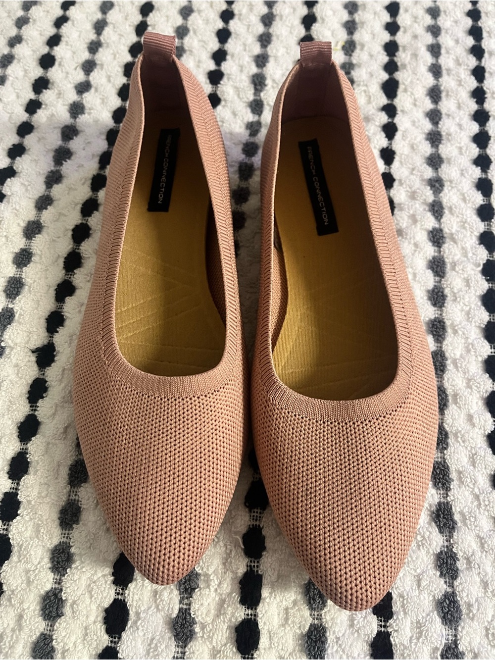 Worthington Knit Pointed-Toe Flats in Dusty Rose Blush